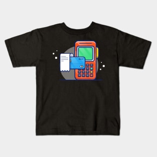 Electronic Data Capture, Receipt, And Bank Card Cartoon Kids T-Shirt